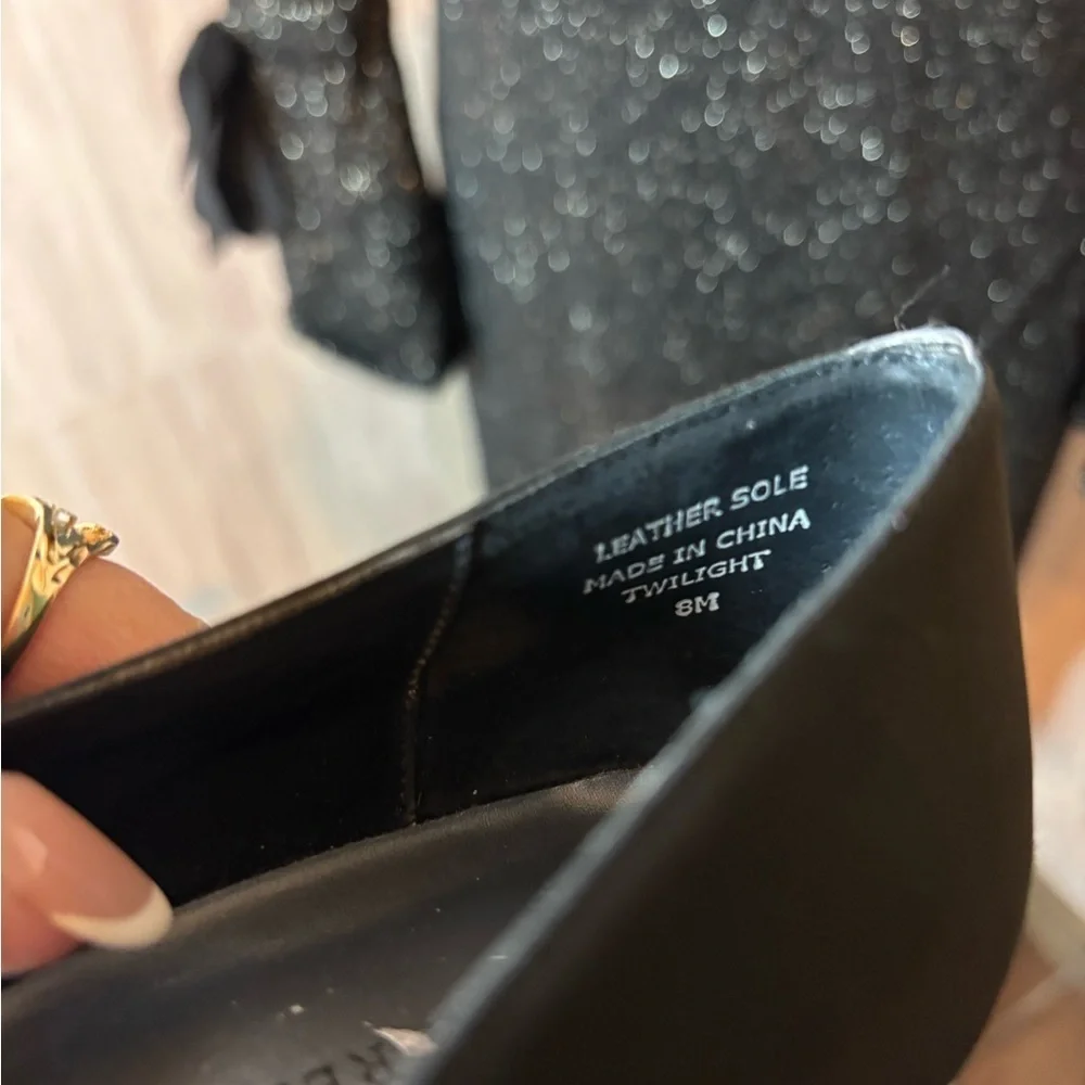 Karen Scott Black Velvet Bow Heels